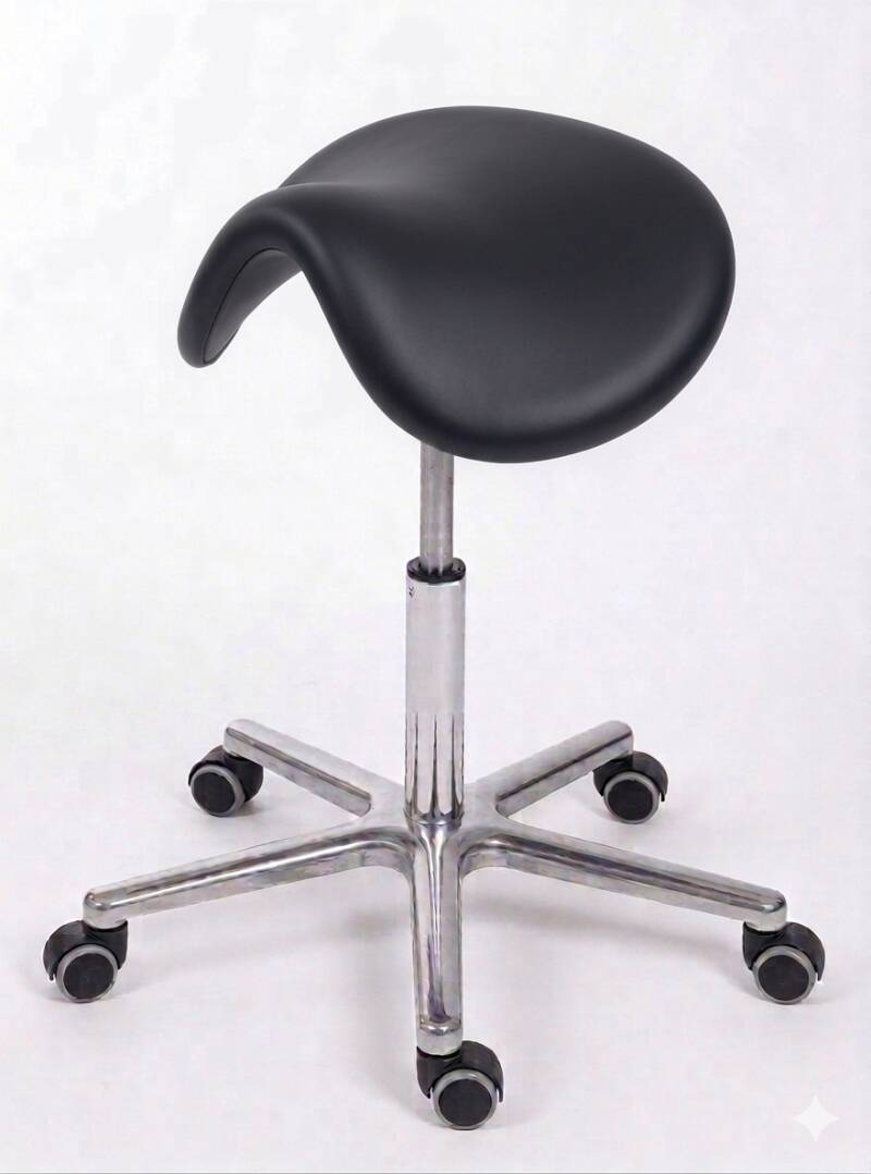 Rollhocker mit Sattelsitz Kunstleder – Hauptansicht