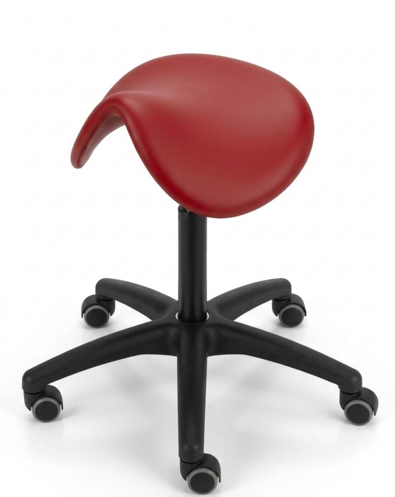 Rollhocker mit Sattelsitz Kunstleder – Produktansicht 5