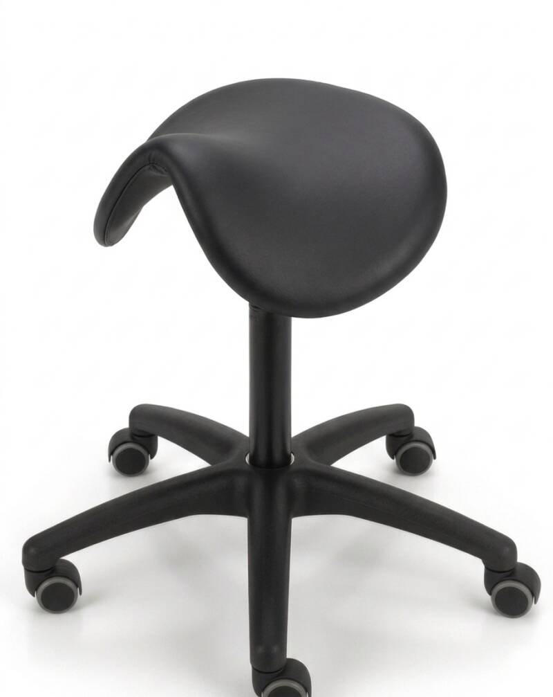 Rollhocker mit Sattelsitz Kunstleder – Produktansicht 4
