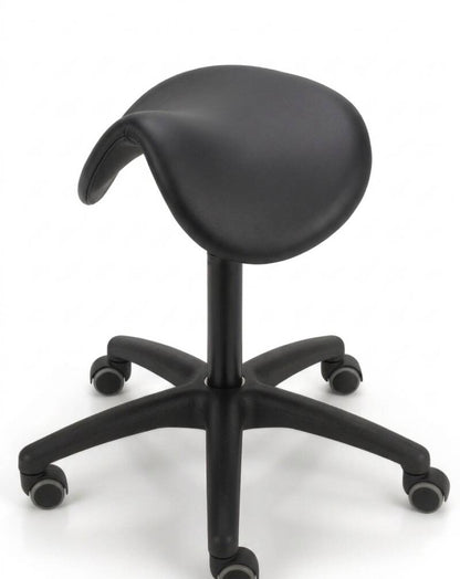 Rollhocker mit Sattelsitz Kunstleder – Produktansicht 4