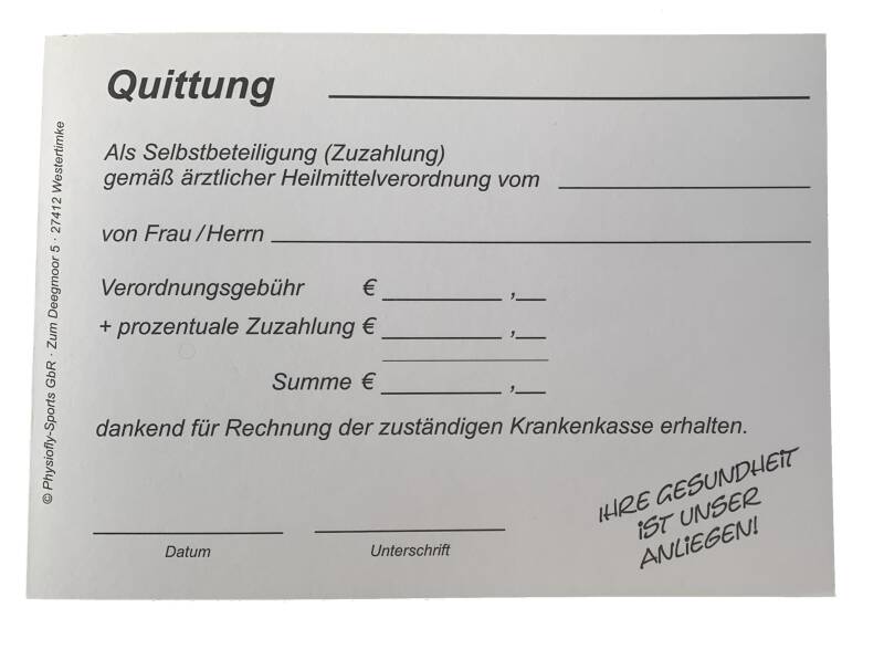 Quittungsblöcke – Hauptansicht