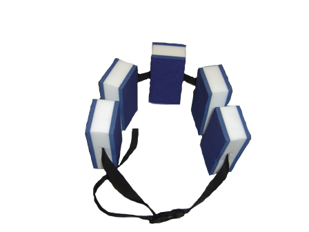 Schwimmgürtel Junior, 14x7x5 cm, blau/weiß/blau, 5-tlg. – Hauptansicht